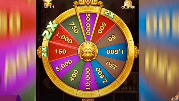 Lucky Wheel bonus feature in Fortune Gems 2