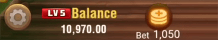 Different bet amounts in Fortune Gems 2